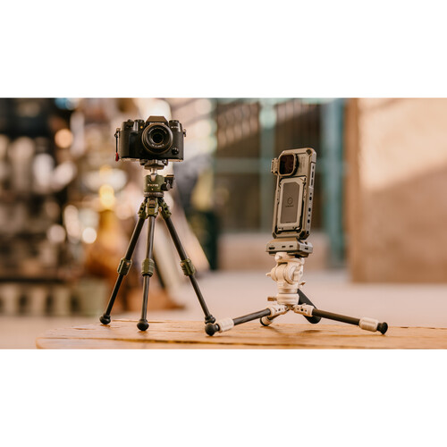 Tilta Tabletop Ball Head with 1-Stage Carbon Fiber Tripod Legs (3KG)  - Forest Green - 5
