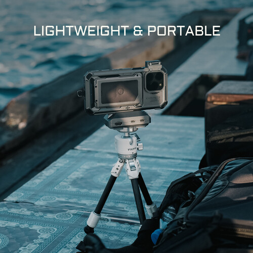Tilta Tabletop Ball Head with 1-Stage Carbon Fiber Tripod Legs (3KG)  - Snow White - 9