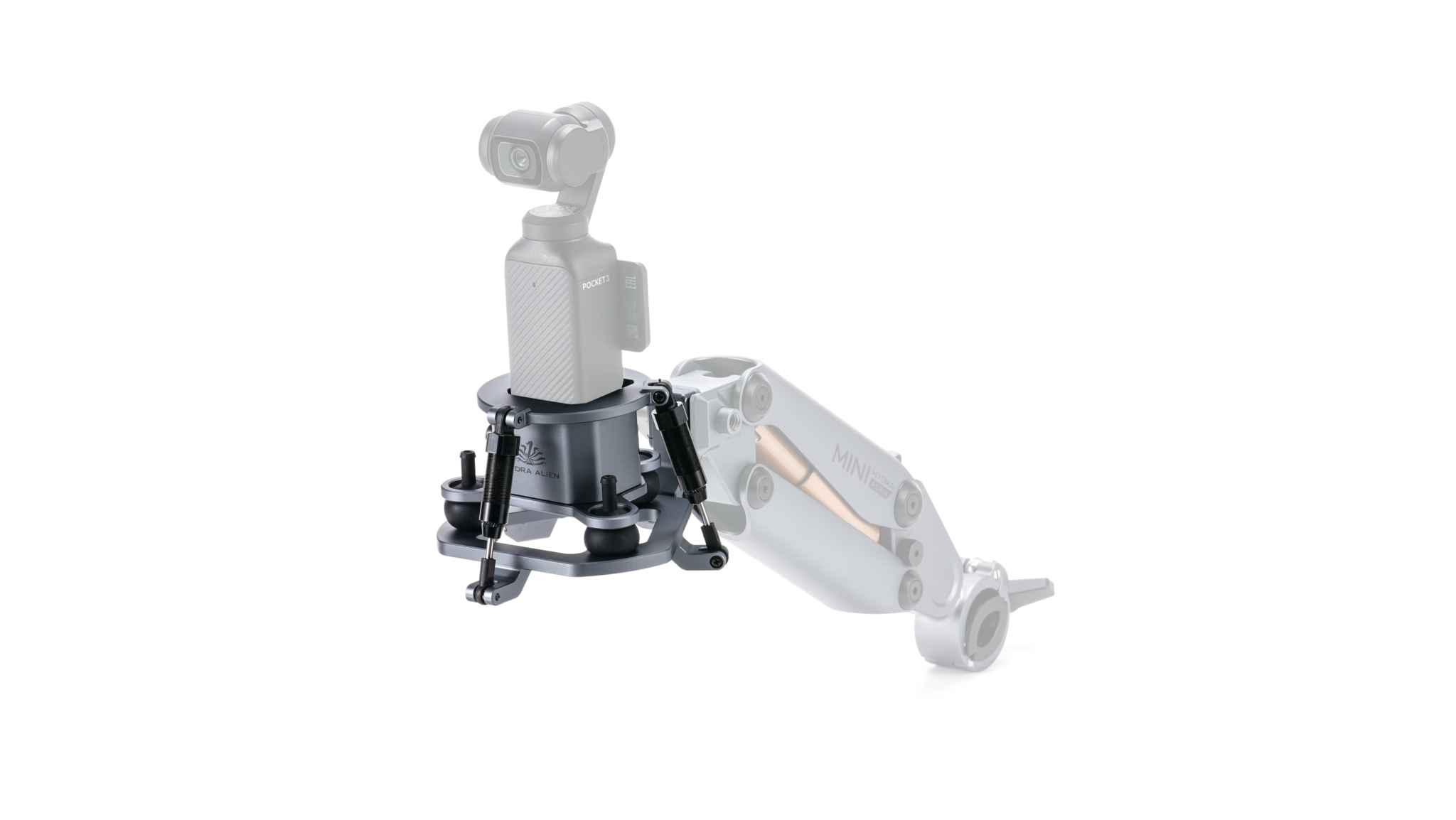 Tilta Shock Absorbing Head for Hydra Alien Mini (Osmo Pocket 3) - Titanium Gray - 6