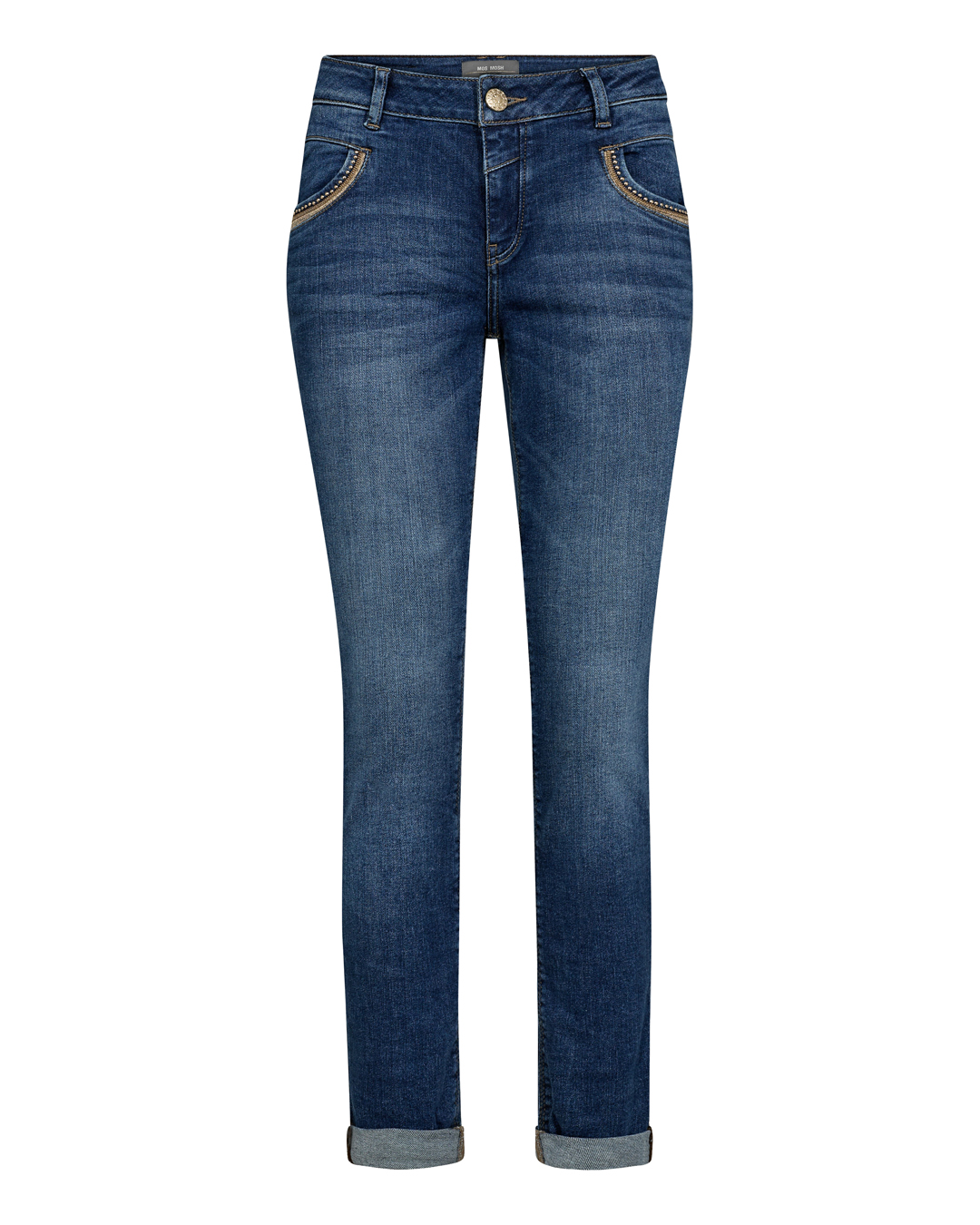 Jenas Naomi Ricamo mellanblå denim
