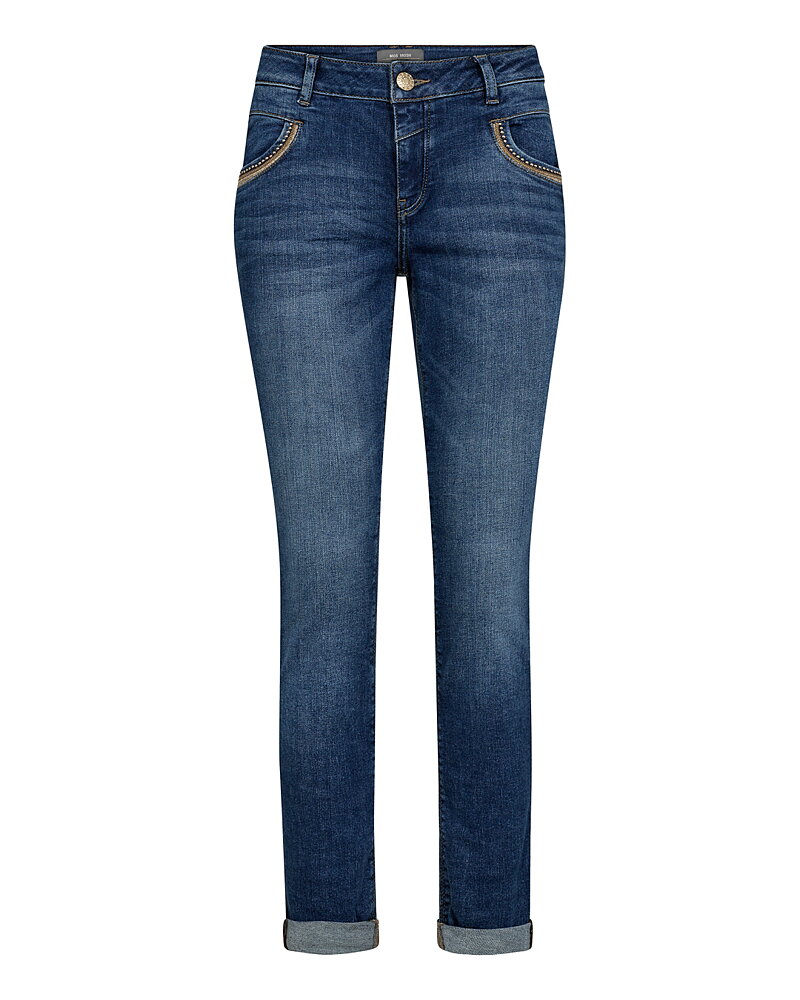 Jenas Naomi Ricamo mellanblå denim
