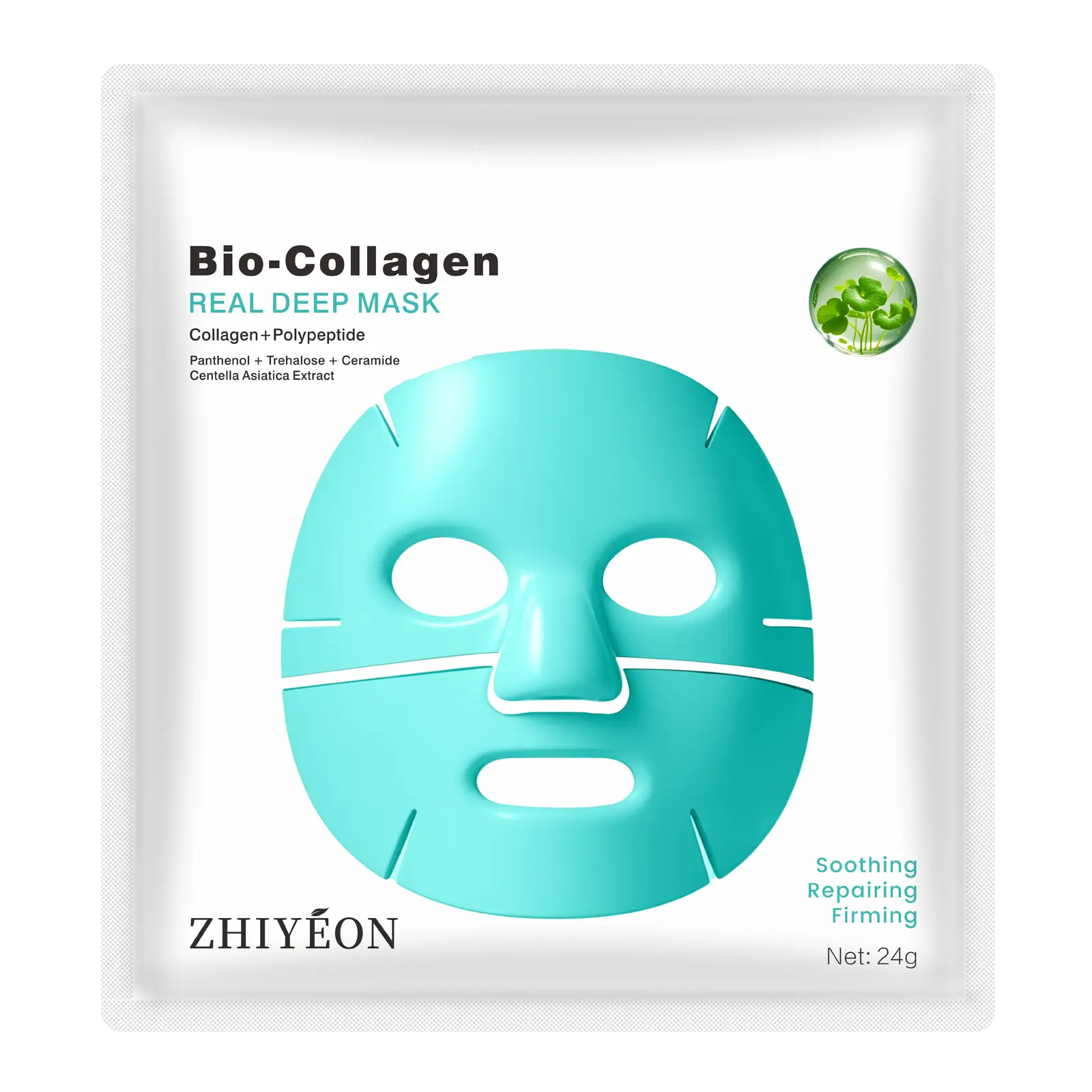 Bio-Collagen Ansiktsmaske – med kollagen og polypeptider