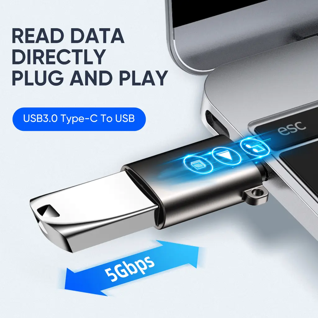 SiGN USB-A till USB-C Adapter - 5