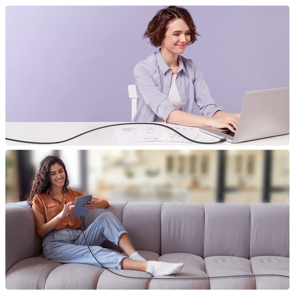 SiGN USB-C till USB-C Kabel 100W, 3m - Svart - 3
