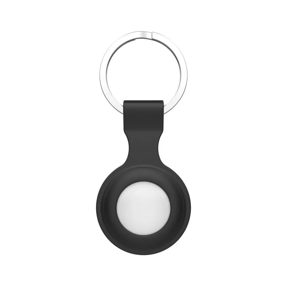SiGN Apple Airtag Nyckelring med Silikonskal - Svart
