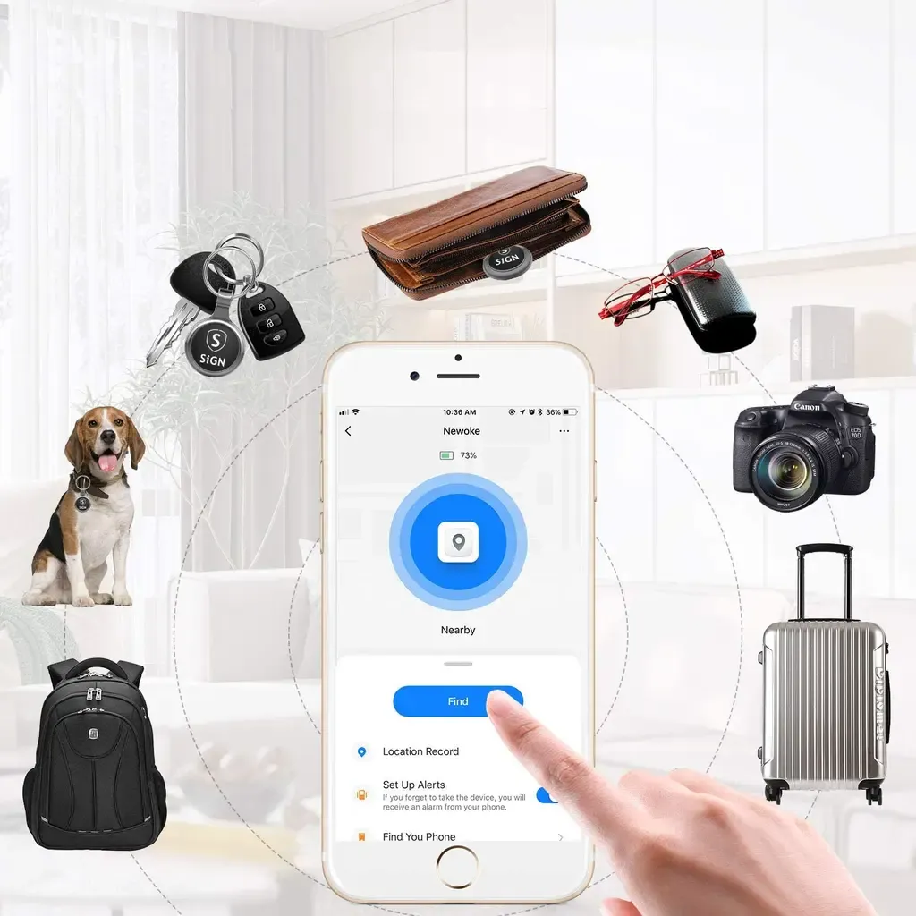 SiGN Smart Bluetooth Finder - Svart - 3-pack - 3
