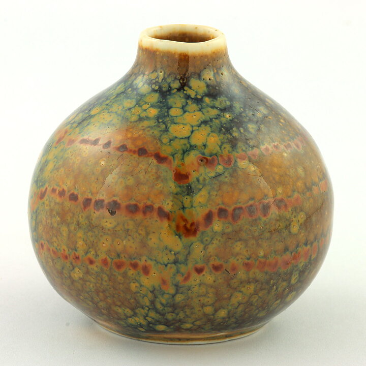 Alf Jarnestad (1965) Unique Brown Swelling Vase 6 cm