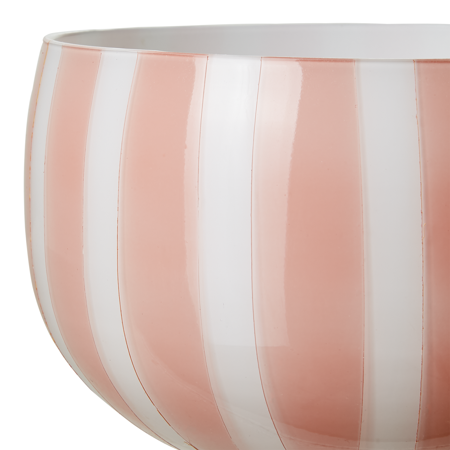 Circus Bowl on foot Peach/White - 2