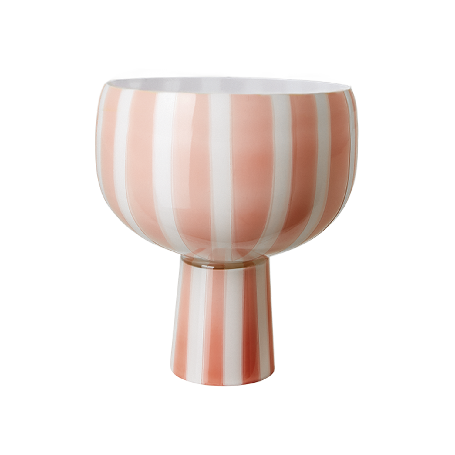 Circus Bowl on foot Peach/White