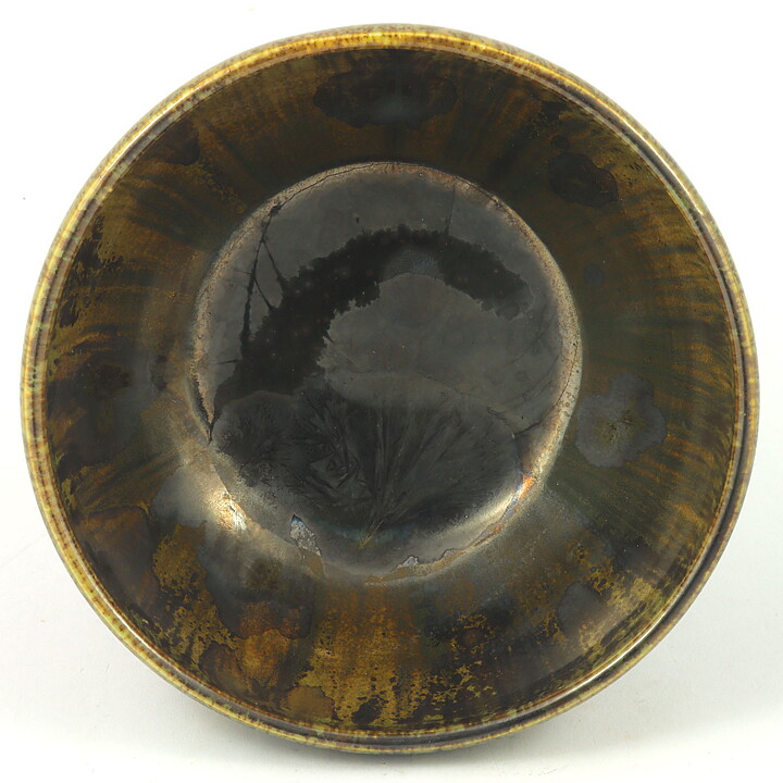 イサク・イサクソン  一点もの  茶/緑色のボウル  茶碗  (12cm)  2000年代  #38