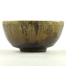Isak Isaksson (2000s) Unique Chawan Bowl with Brown/Green Glaze 12 cm #38