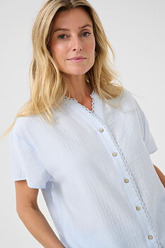 Cream Lori Lace Shirt Ljus Blå