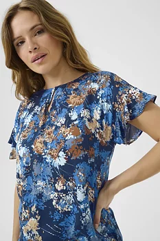 Culture Madi Dittemarie ss blouse Blue