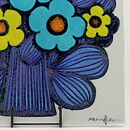 Raija Uosikkinen (Arabia 1960s) Rectangular Wall Plaque with Colorful Flowers 45 cm