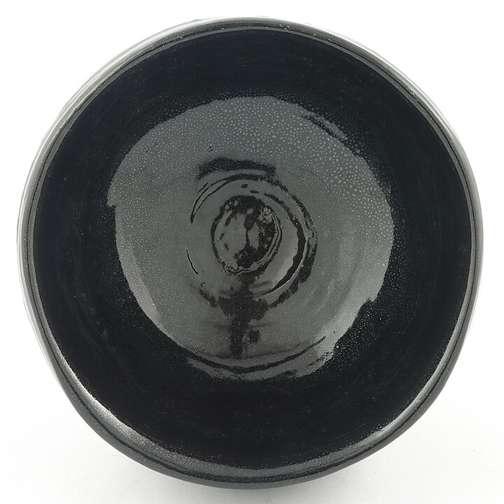 Isak Isaksson (2000s) Unique Chawan Bowl with Black Glaze 13 cm #39