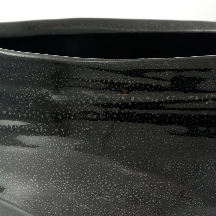 Isak Isaksson (2000s) Unique Chawan Bowl with Black Glaze 13 cm #39