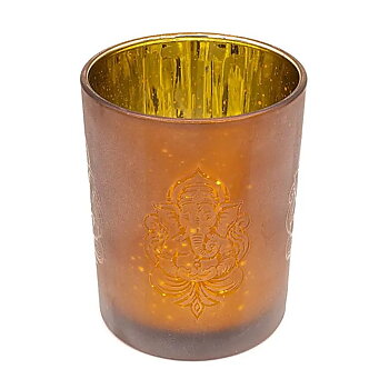 Ljuslykta frostad/metallic Ganesha