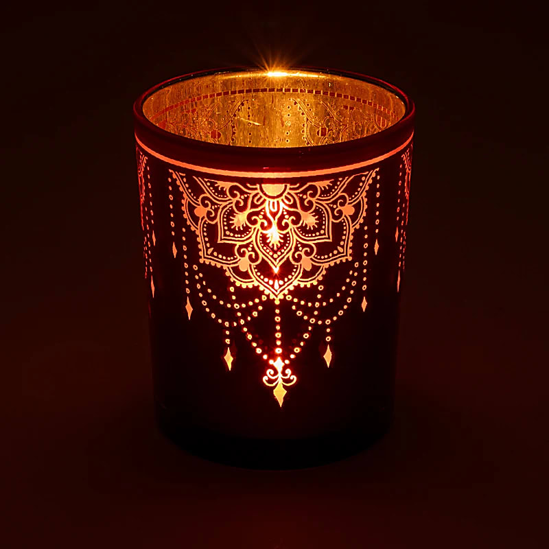 Ljuslykta metallic Mandala - 2