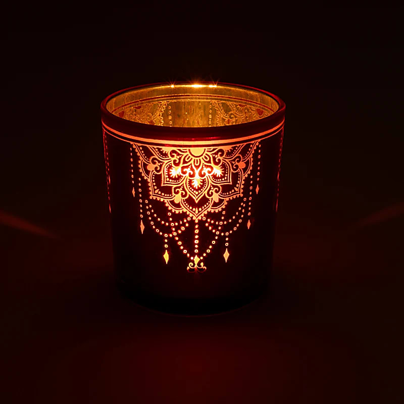 Ljuslykta metallic Mandala mindre - 2