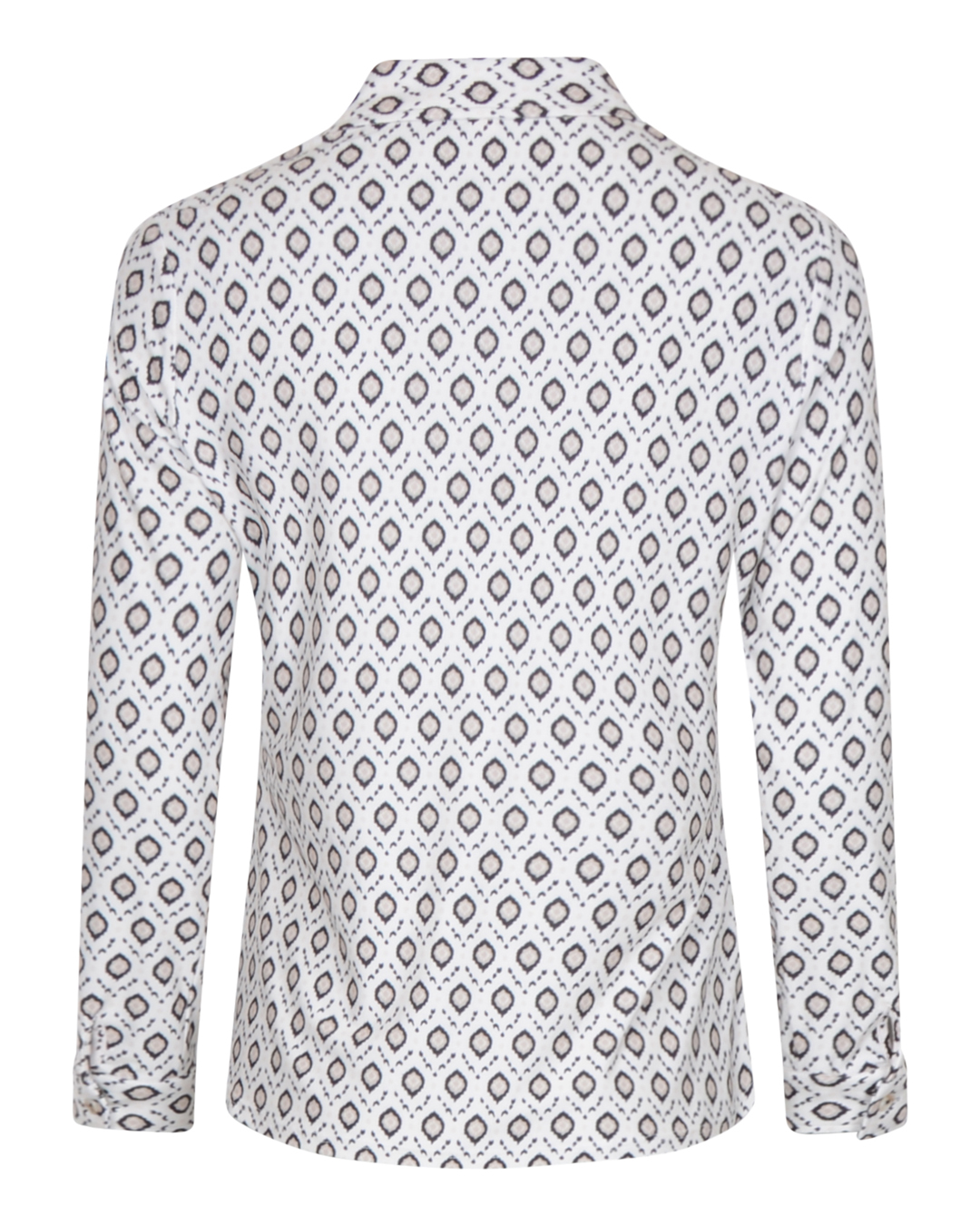 Trikåskjorta Gabriella svart/beige/offwhite - 3