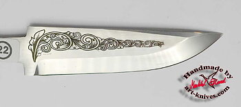 Knife blade 78 Engraved