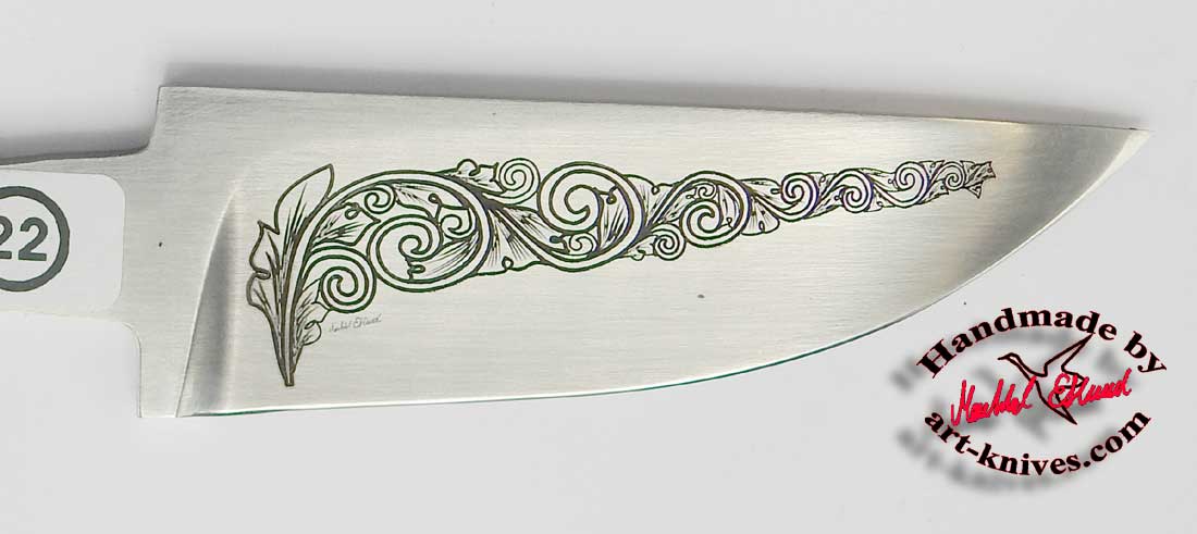 Knife blade 54 Engraved