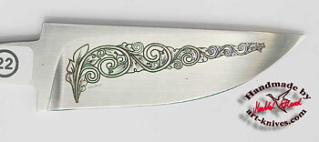 Knife blade 54 Engraved