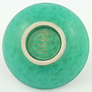 Wilhelm Kåge (Argenta 1959) Green Bowl with Silver Flower Decor 10 cm