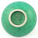 Wilhelm Kåge (Argenta 1959) Green Bowl with Silver Flower Decor 10 cm (2)