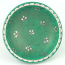 Wilhelm Kåge (Argenta 1959) Green Bowl with Silver Flower Decor 10 cm (2)
