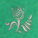 Wilhelm Kåge (Argenta 1959) Green Quadratic Bowl with Flower Decor 7 cm