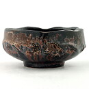 Isak Isaksson (2000s) Unique Chawan Bowl with Black/Brown Glaze 12 cm #40