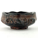 イサク・イサクソン  一点もの  黒/茶色のボウル  茶碗  (12cm)  2000年代  #40