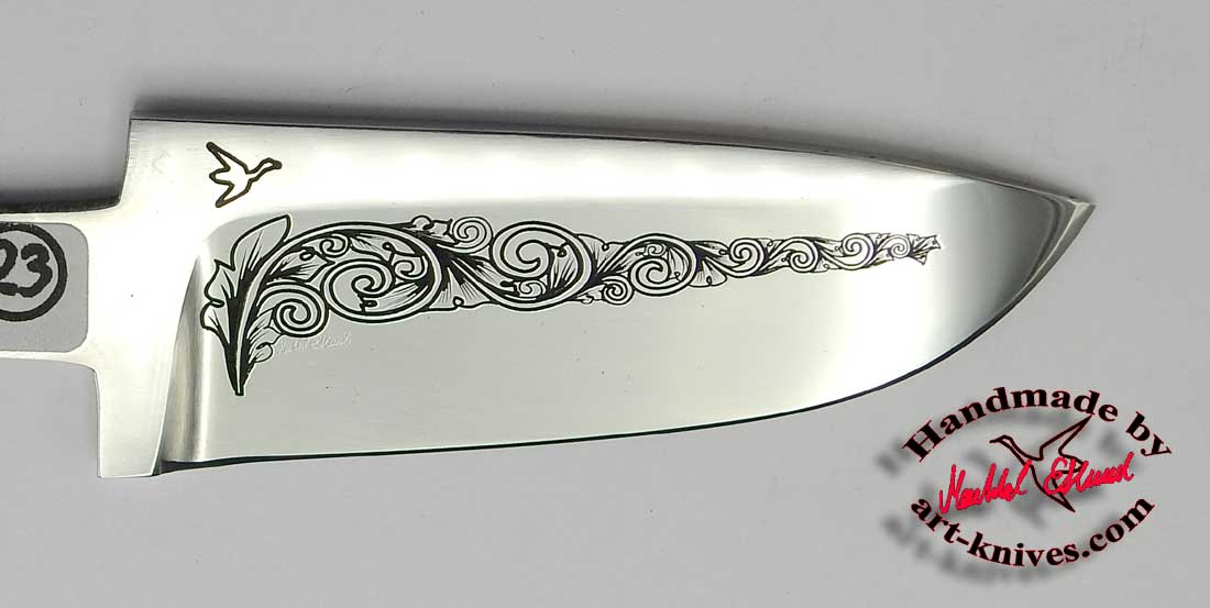 Knife blade 65 Engraved