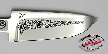 Knife blade 65 Engraved