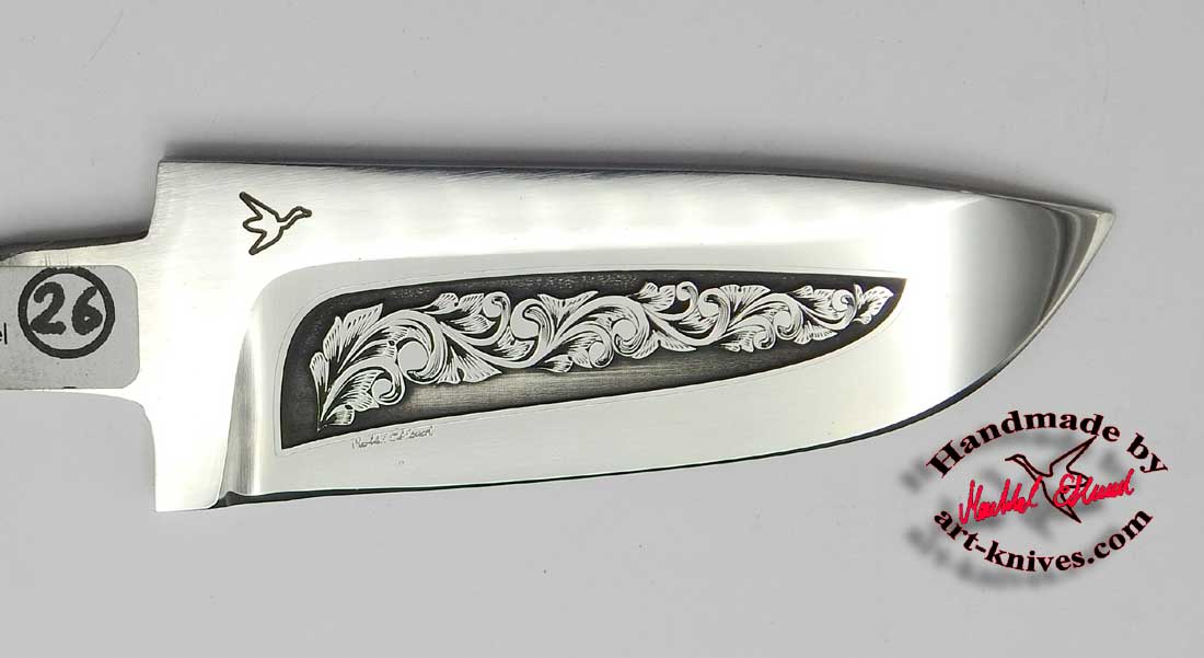 Knife blade 60 Engraved