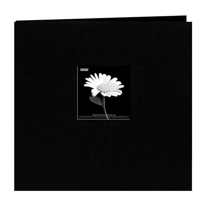 Pioneer 12x12  Album  Book Cloth Cover Post Bound - Black