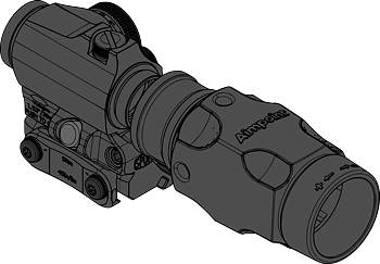 RDF-20153K Aimpoint T-2 Magnifier Mount H57mm/2.25" PIC
