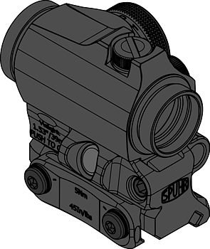 RDF-20153 Aimpoint T-2 Flip Mount H39mm/1.53" PIC