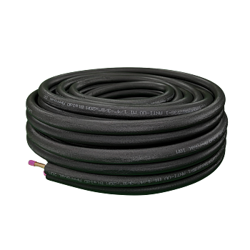 LuftX® BLACK Insulated copper tubes 1/4" x 3/8" 20m