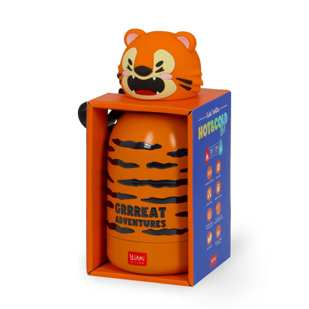 Hot&Cold,  Kids Termoflaske/Vakuumflaske, Tiger (310 ml) - 5