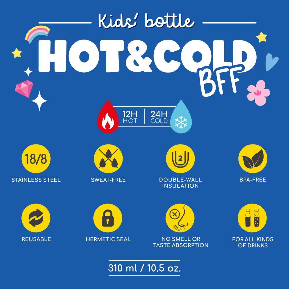 Hot&Cold,  Kids Termoflaske/Vakuumflaske, Penguin (310 ml) - 6