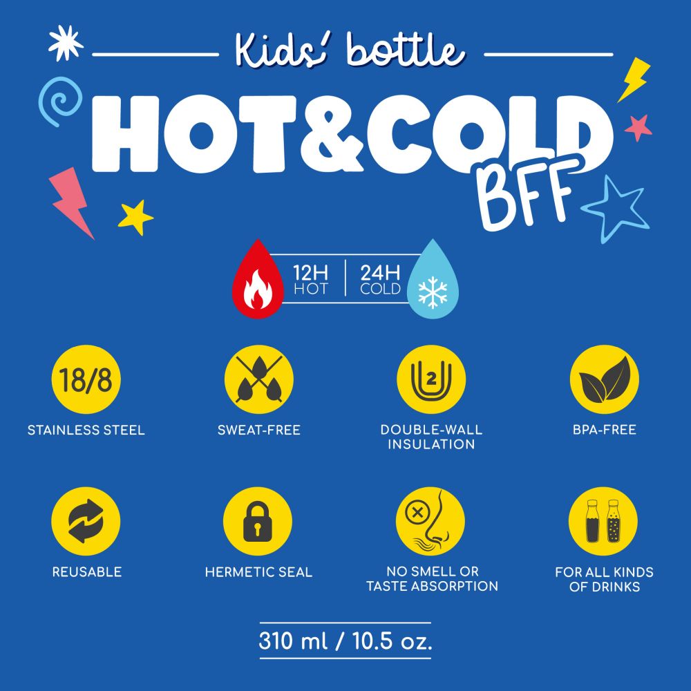 Hot&Cold, Kids Vakuumflaska, Giraffe (310 ml) - 6