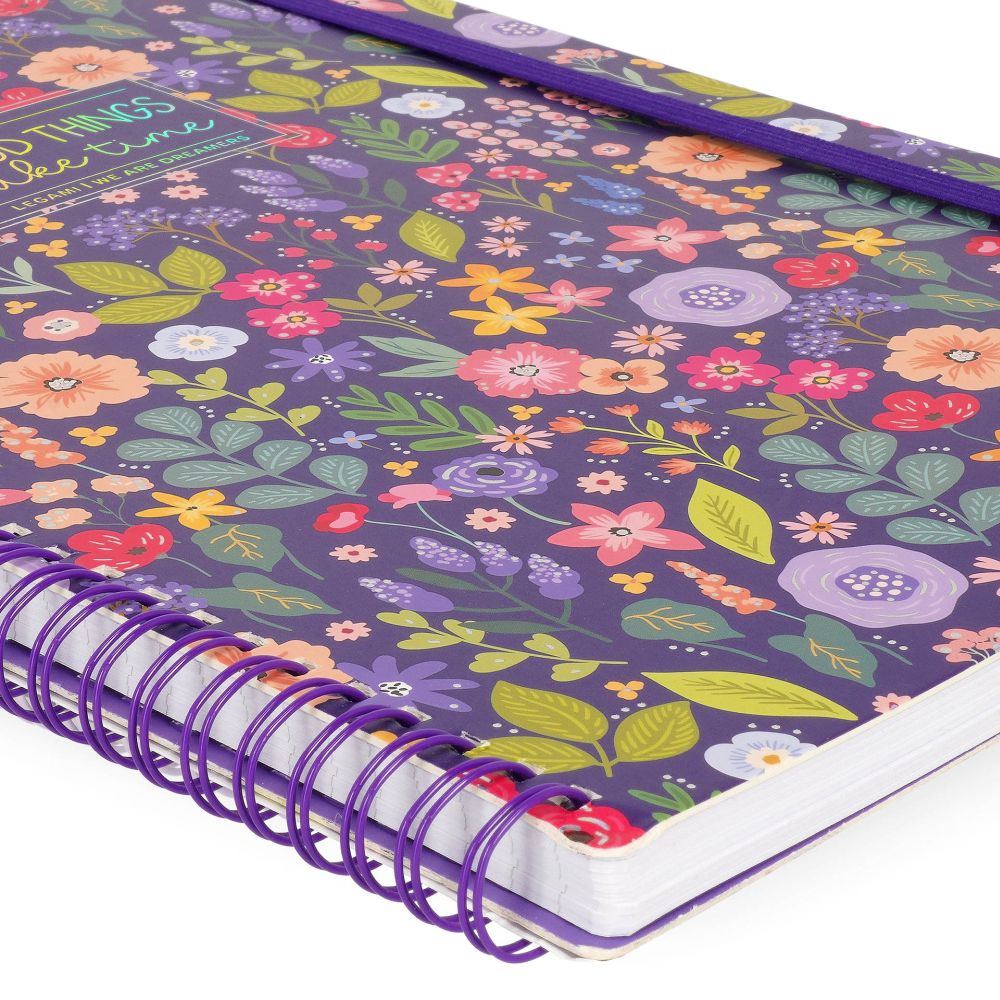 Spiralblock, Linjerat Maxi,  Flowers (A4NOTS0060) - 4