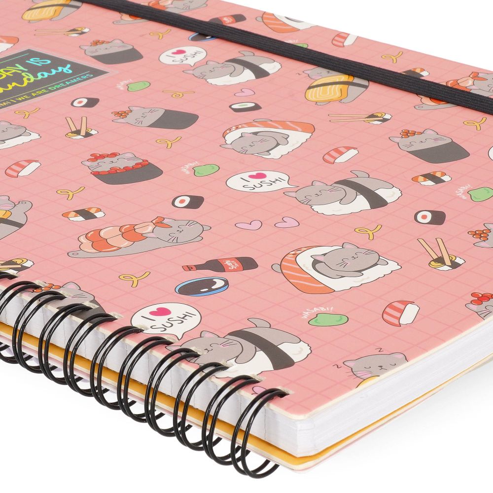 Spiralblock, Linjerat Maxi,  Sushi Cat (A4NOTS0063) - 4