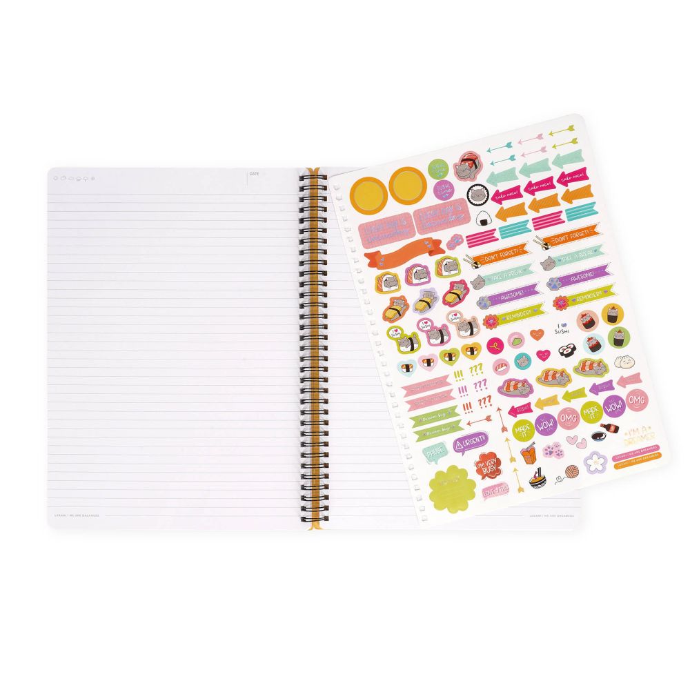 Spiralblock, Linjerat Maxi,  Sushi Cat (A4NOTS0063) - 6