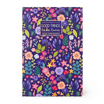 Anteckningsbok, Quaderno Medium, Blank, Flowers (A5NOT0096)