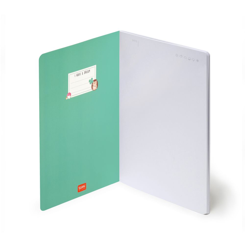 Anteckningsbok, Quaderno Medium, Blank, Hedgehog (A5NOT0100) - 2