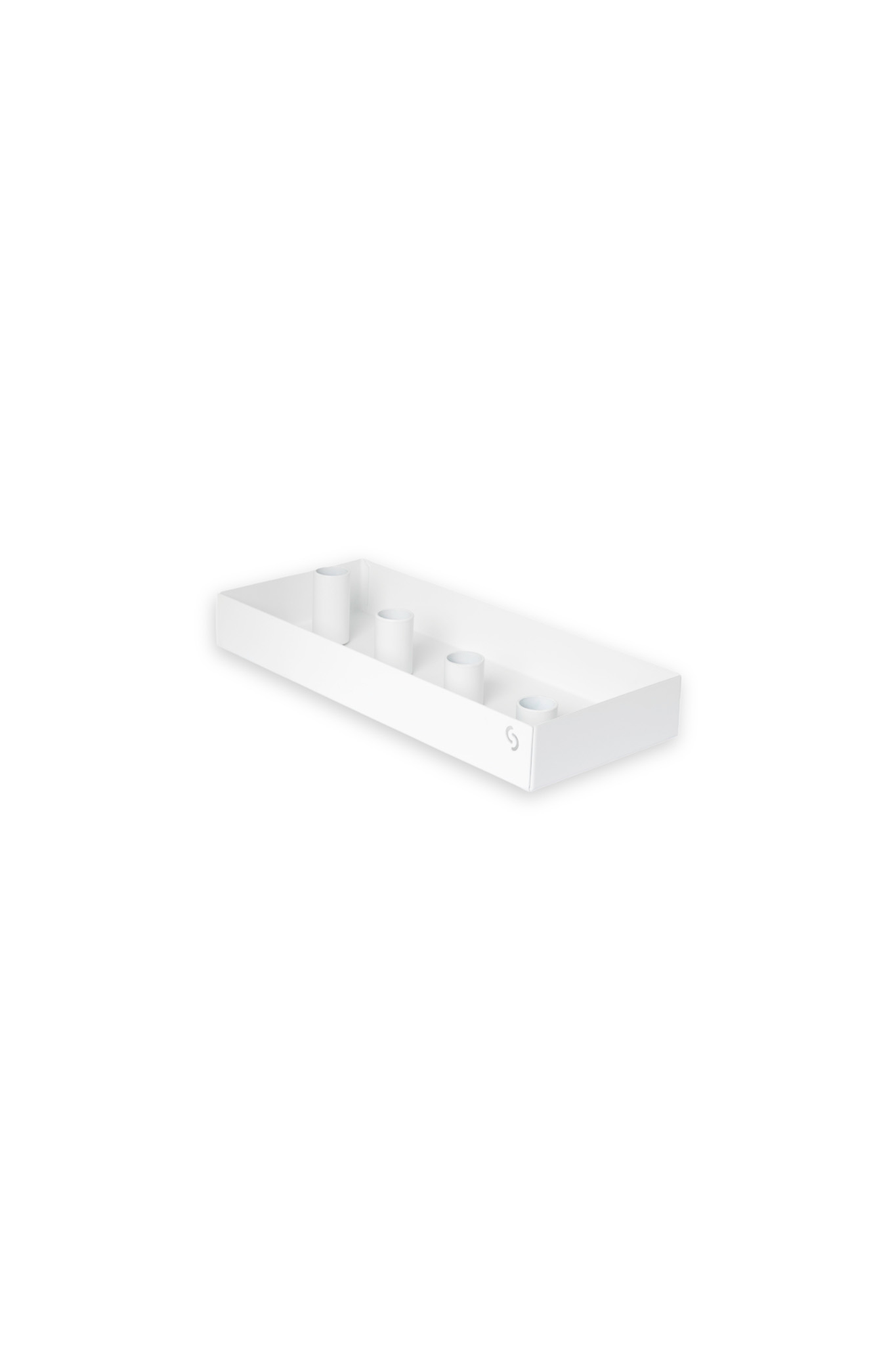 Sund - Small white candle holder with magnetic candle holders - 30 x 13 x 4 cm - 4