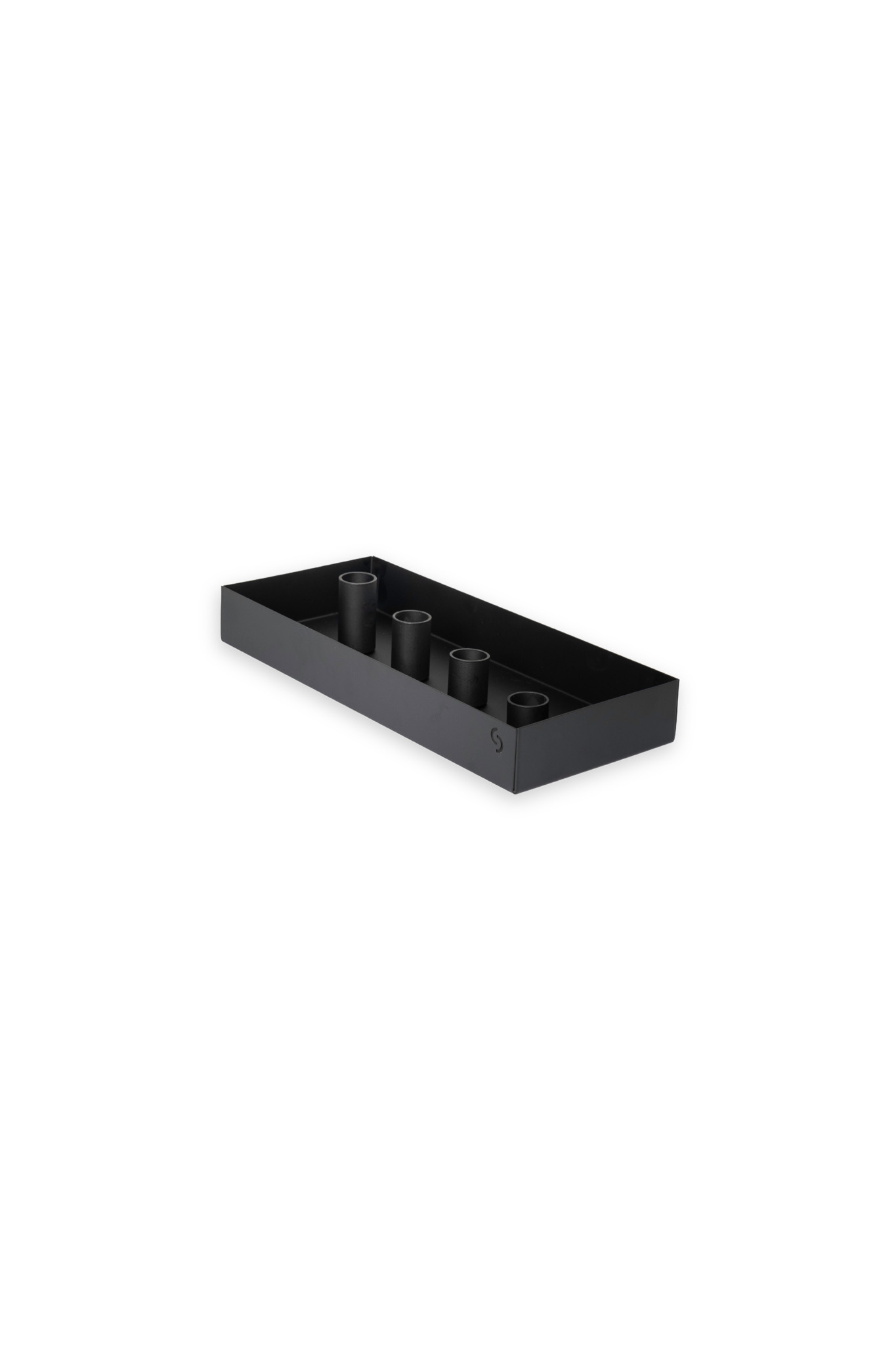 Sund - Liten svart ljusstake med magnetiska ljushållare - 30 x 13 x 4 cm - 4